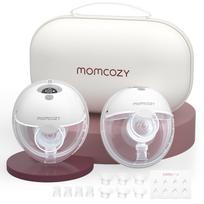Momcozy M5 Hands-Free Electric Breast Pump Lightweight and slim, wearable, easy to clean 3 modes, 9-level adjustment, 2-pack, Gray pilka spalva