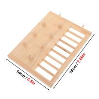 1pc Wooden Hamster Climbing Ladder Toy Hanging Bridge Jumping Board Playground Toy for Small Animal Hamster Cage Landscaping Toy beige