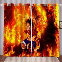 Monkey D Luffy Namų Animacinis Užuolaida One Piece Mielas Spaudinys Šviesą Filtrančios Užuolaidos Svetainė Miegamasis Apsauga Nuo Karščio ir Saulės 100x140cm