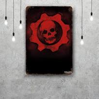 Gears Of War Retro Metalinės Skardinės Plakato Dekoracijos Metalinė Plokštelė Sienos Meno Dekoras Garažui Barui 30x40cm(11.8x15.7inch)