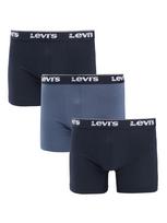 LEVI'S ® Boxer trumpikės tamsiai mėlyna / mėlyna dūmų spalva / juoda / balta