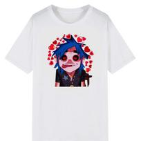Harajuku Anime Marškinėliai Gorillaz Marškinėliai Suaugusiųjų Puikios Kokybės Marškinėliai Retro Manga Grafiniai Marškinėliai Vyriški Drabužiai Didelio Dydžio Marškinėliai Vyriški Marškinėliai 4XL blue
