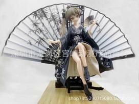 Yosuga No Sora Kasugano Sora Anime Figure Kimono Style Featuring Folding Fan Desktop Collectible Decoration Designed For Anime Otaku Toy Present juoda