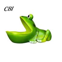Unique Gift for Friends Cartoon Frog Storage Bowl, Resin Statue Funny Key Holder, Animal Figurine Decorative Organizer Entryway Living Room green