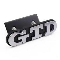 3D Metal Front Grille GTD Logo Emblem Rear Trunk Badge Stickers For apply toVolkswagen VW Golf 2 4 5 6 7 R MK2 MK3 MK4 Car Acces gray
