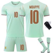 Prancūzija 2026 m. Pasaulio taurės išvykos marškinėliai Mbappé 10 Futbolo uniforma Kvėpuojantis greitai džiūstantis sportinis komplektas Xs code žalia