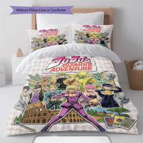 JoJo Bizarre Adventure Duvet Cover Bedding Set Soft Quilt Cover Comforter Cover Bedroom Home Decor Anime Style -QJY AU Single 140*210cm/55x83in 3pcs gray