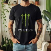 Vyriški oversize marškinėliai 100% medvilnė Energetinio gėrimo Estetika Monstro nagas Teigiama energija Popkultūros Grafika Laisvalaikio marškinėliai 3XL black