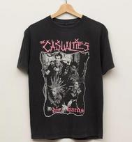 Retro The Casualties Promo Punk Rock Band Black Unisex Tshirt Reprint Unisex T-Shirt XXXL gray