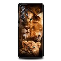 Liūto telefono dėklas, skirtas Samsung Galaxy A15 A14 A25 A54 A34 A51 A71 A72 A73 A32 A52 A52S A11 A21S A31 A41 5G, minkštas apvalkalas, dėklai, krepšys for Samsung A22 brown