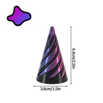 3D Printed Toys Spiral Cone Antistress Cone Desk Ornament Rotating Pyramid 3D Fidget Toy Pyramid Spiral Cone Birthday Gifts As picture