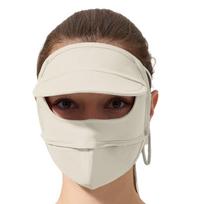 Ice Silk Sunscreen Respirator Outdoor Sports Face Masked Reusable Respirator for Active Adults smėlis
