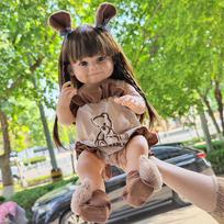 55CM Reborn Toddler Doll with Full Body Soft Silicone Vinyl 22Inch Lifelike Soft Touch High Quality Doll Birthday Gifts 22Inch 55cm