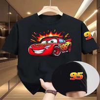 2025 Summer Fun Sally Lightning McQueen Car 100 Pure Cotton Loose Comfortable and Casual Couple Love Gift Tshirt 4XL brown