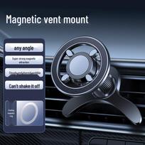 MagSafe Car Phone Holder: Strong Magnetic Rotating Mount gray