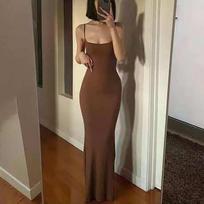 Wholesale European and American style Spice Girls Sexy Slim Skinny Hips Fish Tail Suspender Dress Bottom Mopping Dress xs recommended 40-45kg kava