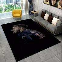Football N-Neymar Sport Star Non-Slip Area Rug for Living Room,Bedroom,Playroom,Soft Carpet Floor Mat Home Decor Rug Room 80x120cm gray