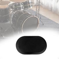 Bass Drum Mute Board Silence Pad Training Prop Rubber Reusable for Beginners Universal Sticky Sound gray