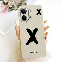 For Vivo Y05 4G Case Y11d Y11 5G Cover Lucky A-Z Letters Soft Silicone Coque Phone Case For Vivo Y21 5G V2553 Cases Vivo Y05 4G beige