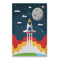 Pasirinktinis pavadinimas Astronautas Abėcėlės numeriai Vaikų darželio siena Menas Drobė Tapyba Plakatai ir spaudiniai Sienų nuotraukos Kūdikių vaikų kambario dekoras be rėmelio 40*50cm gray