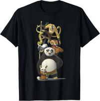 Kung Fu Panda Po and The Furious Five Portrait T-Shirt M black