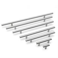 Nerūdijančio plieno spintelės rankena-baras Baldų stalčių rankenėlės Spintelės rankenėlės Brushed silver 12*96*150mm#1