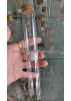 30mm High Borosilicate Straight Neck Glass Tube Bottle with Wood Stopper