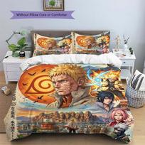 Naruto Pillowcase & Duvet Cover Set | Limited Naruto Bedding | Gift for Fans YUN6511 EU Single 135*200cm/53x79in 3pcs orange