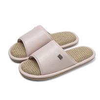 Breathable Odor-Proof Linen Slippers for Women and Men - Soft Sole, Silent, All-Season Comfort white