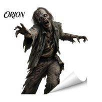 Weather Resistant Glass Ornaments Halloween Ghost Skeleton Grim Reaper Static Window Clings, Horror Break Through Spooky Theme Decals Decals, H