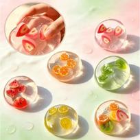 Skaidrus permatomas antistresinis siurprizas žaislas „Fruit Squishy“