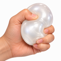 Antistresinis matinis žaislas „Coconut Oil Squishy“ – Baltas
