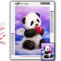 Pilnas 5D „pasidaryk pats“ deimantinis piešimas „Animal Panda“ 5D tapyba deimantais Full Round 50X70CM