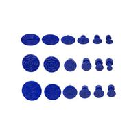 Automobilio įlenkimų taisymo siurbtukų rinkinys su 18 skirtingų dydžių tarpinėmis 18 PCS Set blue