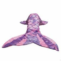 Flanelinis undinės uodegos pledas Minkštas dėvimas didelio dydžio miegmaišis mergaitėms visiems Purple 142-60cm