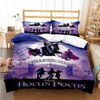 3D Printed Hocus - Pocus Bedding Set for Boys Girls Duvet Cover Pillowcase Twin Queen King Full Single Double Sizes EU Single 135*200cm/53x79in 3pcs blue