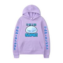 Anime Tensei Shitara Slime Datta Ken Hoodie Hooded Sweater Autumn/Winter XS šviesiai violetinė spalva