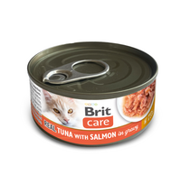 Brit Care Cat Real Tuna with Salmon in Gravy konservai katėms 80 g
