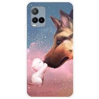 Skirtas Vivo Y21 Y21s dėklui Vivo Y33s minkštas silikoninis mielas animacinis katės dangtelis, skirtas Vivo Y21 s Y33s telefono dėklams Fundas VivoY21 pilnas buferis Vivo Y21