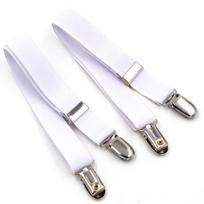Shirt Suspenders Sock Clips Pregnant Woman Elastic Adjustable Braces Clothing Recessionista White color balta