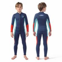Vaikams 2,5 mm neopreno hidrokostiumas ilgomis rankovėmis Šildantis maudymosi kostiumas Nardymas šaltame vandenyje Plaukimas Unisex Vaikams Size 6 115-128cm, 18-25kg