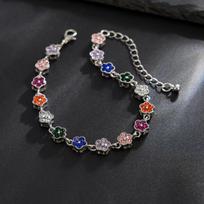Colorful Flower Necklace Hip Hop Light Luxury Choker Simple Minimalist Male Bracelet Trendy Men Jewelry black