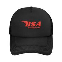 BSA Motorcycles Mesh Baseball Caps Snapback Fashion Baseball Hats Breathable Casual Casquette Outdoor For Unisexs And Womens One Size black