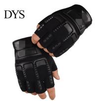 Men\'s Army Military Outdoor Combat Bicycle Airsoft Half Finger Gloves juoda