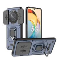For Honor X9b 5G Case Shockproof Metal Magnetic Ring Armor Cover for Honer X9a X40 X50 X50i X 9b Slide Camera Phone Cases Fundas For Honor X50i 5G mėlyna