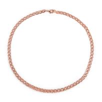 Vinterly Cuban Chain Long Necklace for Men Women Red Copper Adjustable 20/22 Inch Twisted Anti-scratch Jewelry Lobster Clasps 20inch beige