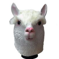 Halloween Latex Animal Alpaca Mask Cute Animal Horse Headgear for Costume Party Average Size balta