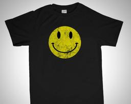 Acid Smile Face T shirt, Happy Face Shirt, Smile Face Tee, Acid House Tee, Rave T shirt M yellow