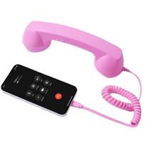 C tipo/3,5 mm retro telefono ragelis Laidinis imtuvas Mobiliojo telefono ragelis Universalus C tipo Type-C Pink pink