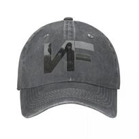 NF Rapper Logo Trucker Hats Merchandise Vintage Distressed Cotton Hope Album Tour 2024 Baseball Cap For Unisex Adjustable One Size gray